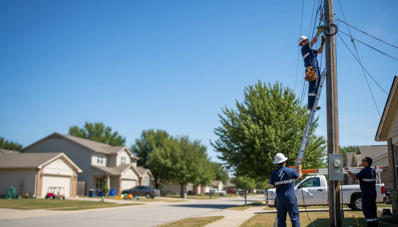 Residential electrician providing installation services in Lolita, TX